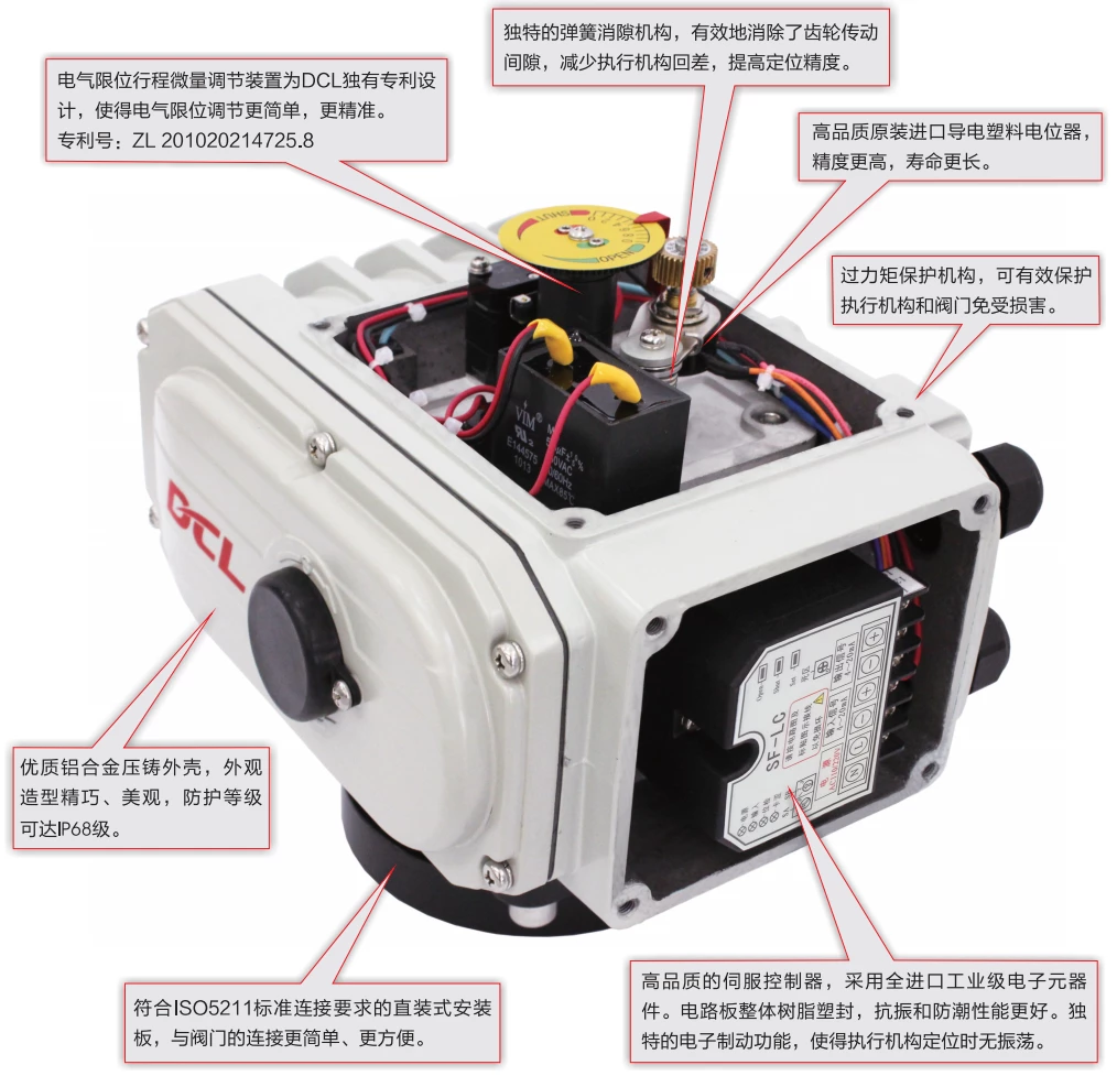 华易Serie General执行器 特点 | Características del actuador DCL